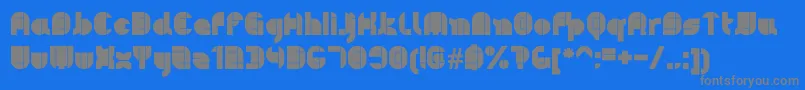 Pyeman Font – Gray Fonts on Blue Background