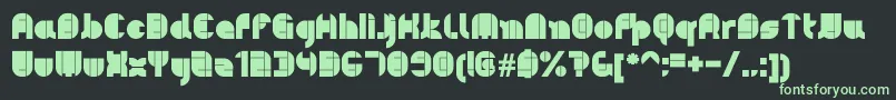 Pyeman Font – Green Fonts on Black Background