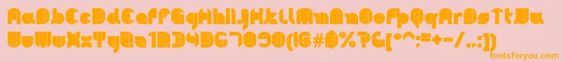 Pyeman Font – Orange Fonts on Pink Background