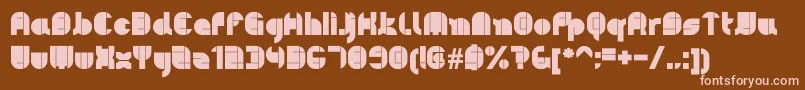 Pyeman Font – Pink Fonts on Brown Background