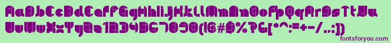 Pyeman Font – Purple Fonts on Green Background