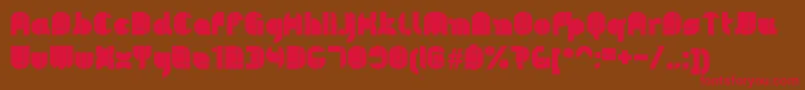Pyeman Font – Red Fonts on Brown Background