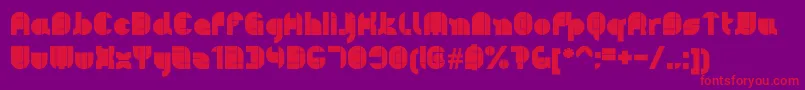 Pyeman-Schriftart – Rote Schriften auf violettem Hintergrund