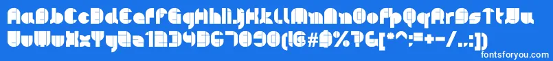 Pyeman Font – White Fonts on Blue Background