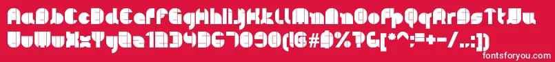 Pyeman-Schriftart – Weiße Schriften auf rotem Hintergrund