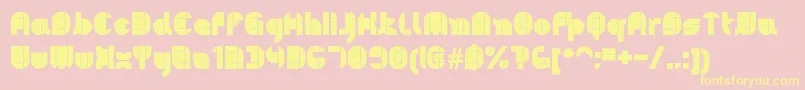 Pyeman Font – Yellow Fonts on Pink Background