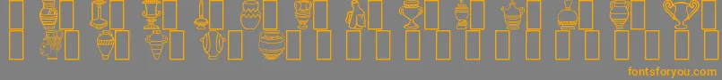 Pots Font – Orange Fonts on Gray Background
