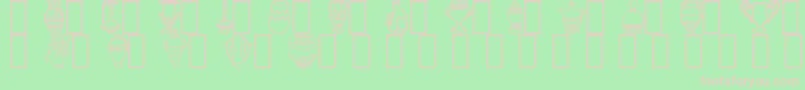 Pots Font – Pink Fonts on Green Background