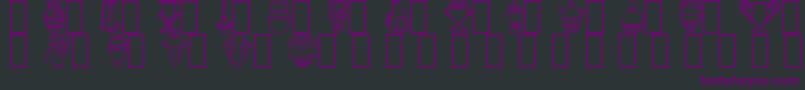 フォントPots – 黒い背景に紫のフォント