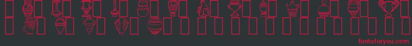Pots Font – Red Fonts on Black Background