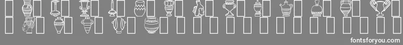 Pots Font – White Fonts on Gray Background