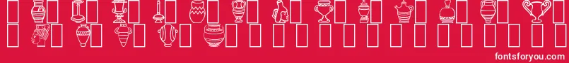 フォントPots – 赤い背景に白い文字