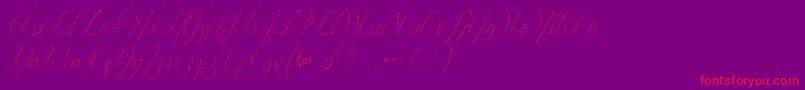 Wiegelkurrent Font – Red Fonts on Purple Background