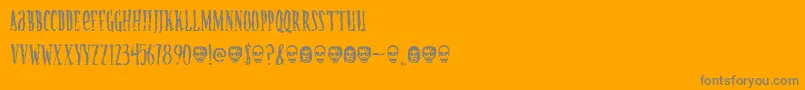 Police Creaturea – polices grises sur fond orange