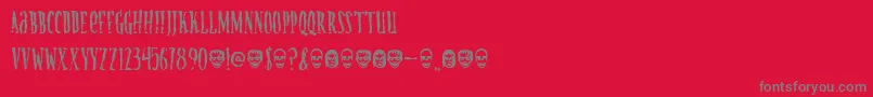 Creaturea Font – Gray Fonts on Red Background