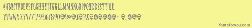 Creaturea Font – Gray Fonts on Yellow Background
