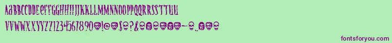 fuente Creaturea – Fuentes Moradas Sobre Fondo Verde