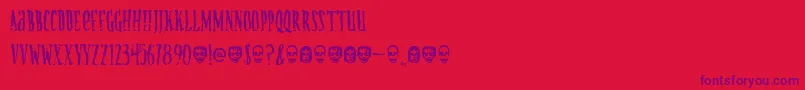Creaturea Font – Purple Fonts on Red Background