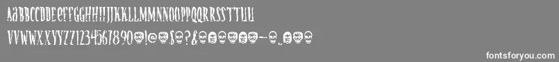 Creaturea Font – White Fonts on Gray Background