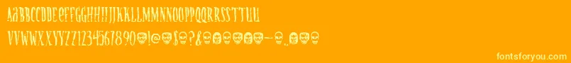Creaturea Font – Yellow Fonts on Orange Background