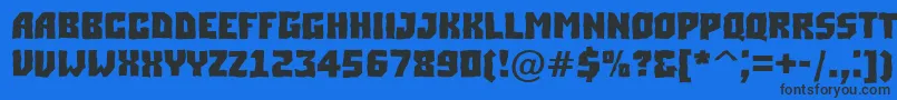 フォントASimplerbrkBold – 黒い文字の青い背景