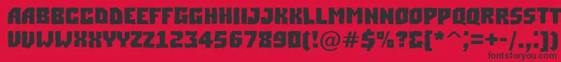 ASimplerbrkBold Font – Black Fonts on Red Background