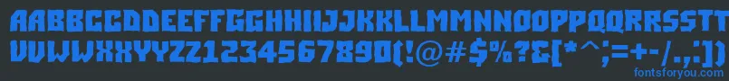 ASimplerbrkBold Font – Blue Fonts on Black Background