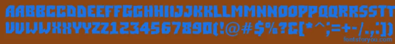 ASimplerbrkBold Font – Blue Fonts on Brown Background