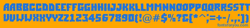 ASimplerbrkBold Font – Blue Fonts on Orange Background