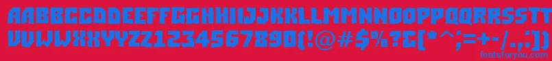 フォントASimplerbrkBold – 赤い背景に青い文字