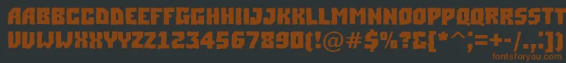 ASimplerbrkBold-Schriftart – Braune Schriften auf schwarzem Hintergrund