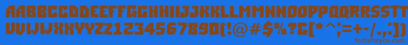 ASimplerbrkBold Font – Brown Fonts on Blue Background