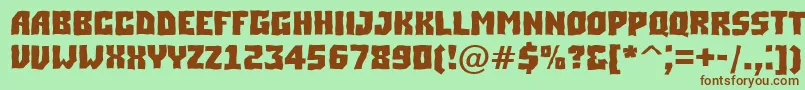 Шрифт ASimplerbrkBold – коричневые шрифты на зелёном фоне