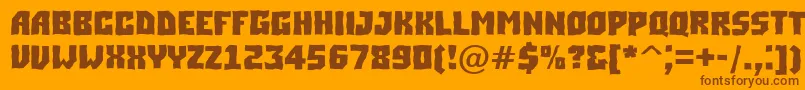 ASimplerbrkBold Font – Brown Fonts on Orange Background