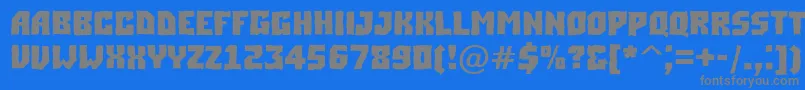 フォントASimplerbrkBold – 青い背景に灰色の文字