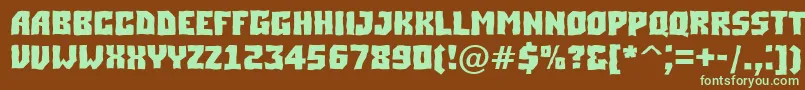 ASimplerbrkBold Font – Green Fonts on Brown Background