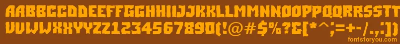ASimplerbrkBold Font – Orange Fonts on Brown Background