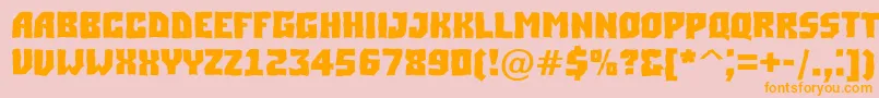 ASimplerbrkBold Font – Orange Fonts on Pink Background