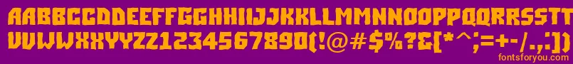 ASimplerbrkBold Font – Orange Fonts on Purple Background