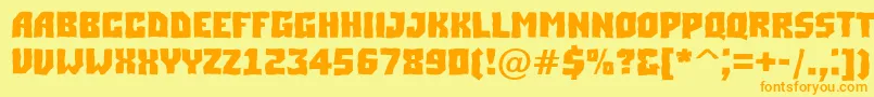 ASimplerbrkBold Font – Orange Fonts on Yellow Background