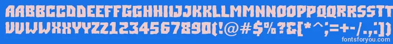 ASimplerbrkBold Font – Pink Fonts on Blue Background