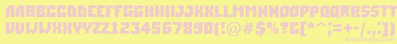 ASimplerbrkBold Font – Pink Fonts on Yellow Background