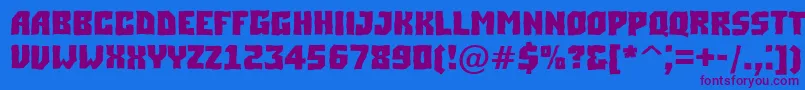 Fonte ASimplerbrkBold – fontes roxas em um fundo azul