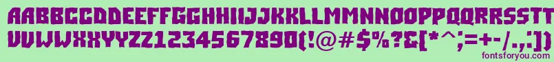 ASimplerbrkBold Font – Purple Fonts on Green Background