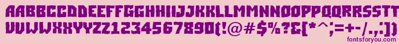 フォントASimplerbrkBold – ピンクの背景に紫のフォント
