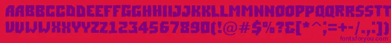 Police ASimplerbrkBold – polices violettes sur fond rouge