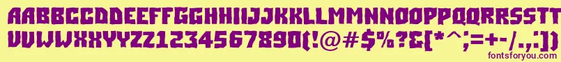 Шрифт ASimplerbrkBold – фиолетовые шрифты на жёлтом фоне