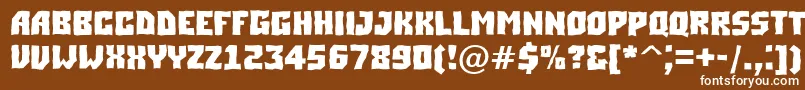Шрифт ASimplerbrkBold – белые шрифты на коричневом фоне