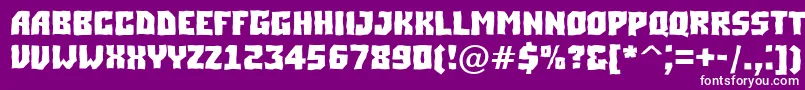 ASimplerbrkBold-Schriftart – Weiße Schriften auf violettem Hintergrund
