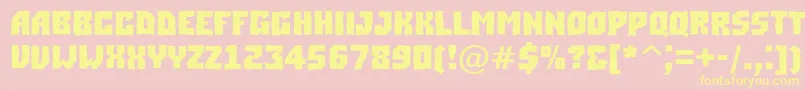 ASimplerbrkBold-Schriftart – Gelbe Schriften auf rosa Hintergrund
